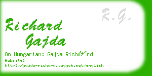 richard gajda business card